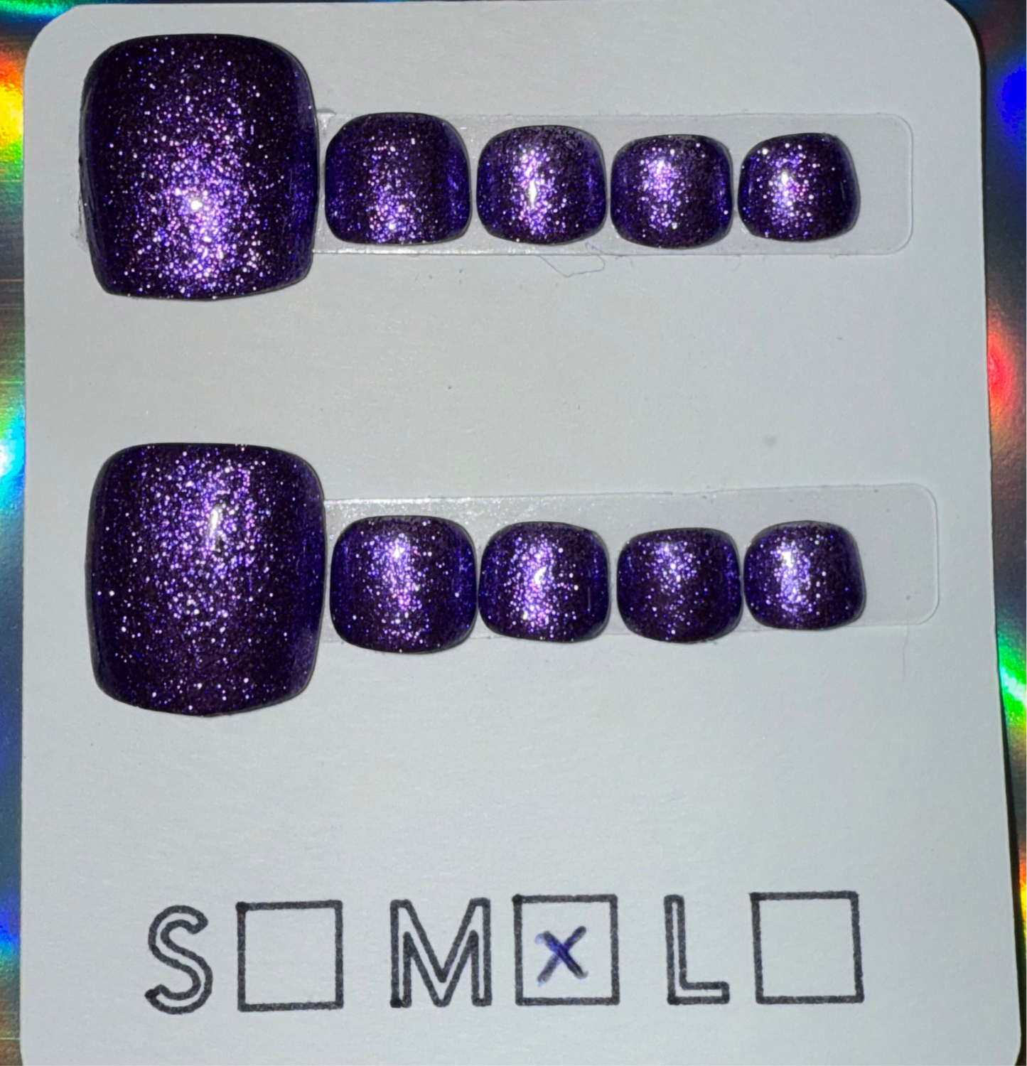 Plum Perfect Press-on Toenails size Medium