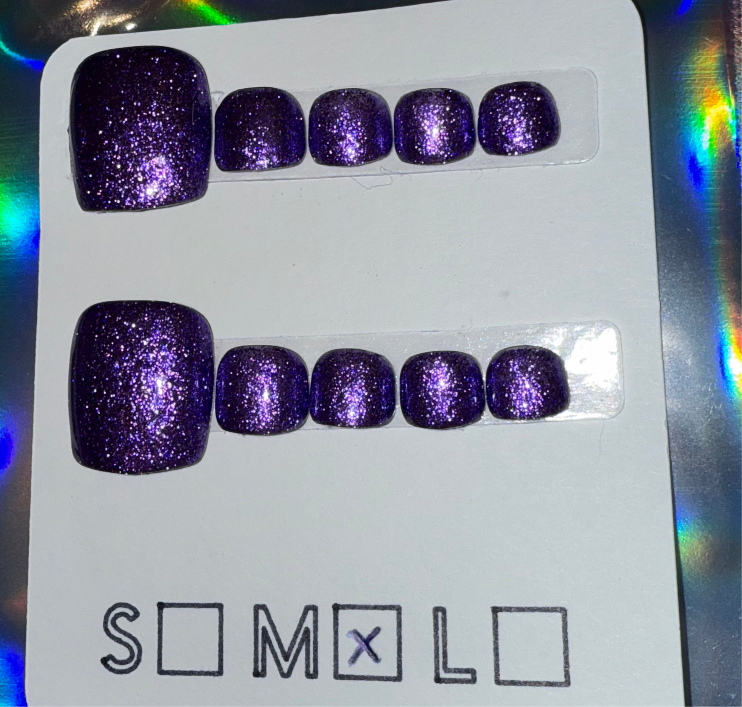 Plum Perfect Press-on Toenails size Medium