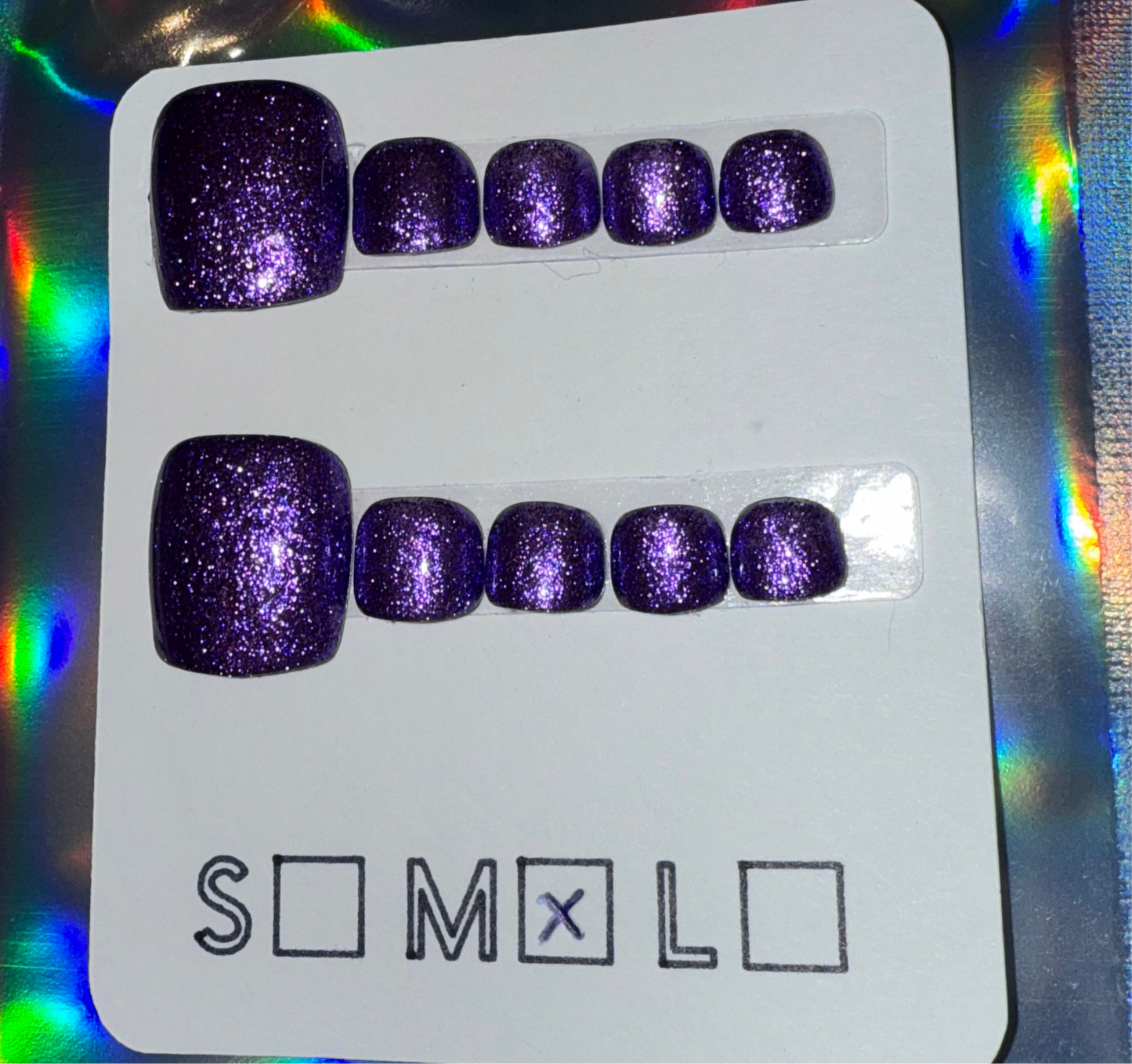 Plum Perfect Press-on Toenails size Medium
