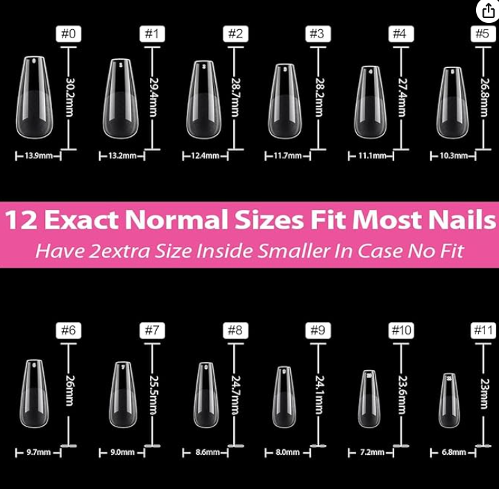 "Whispering Petals" Light Pink Blooming Gel Floral Press-On Nails | Long Coffin Size Medium