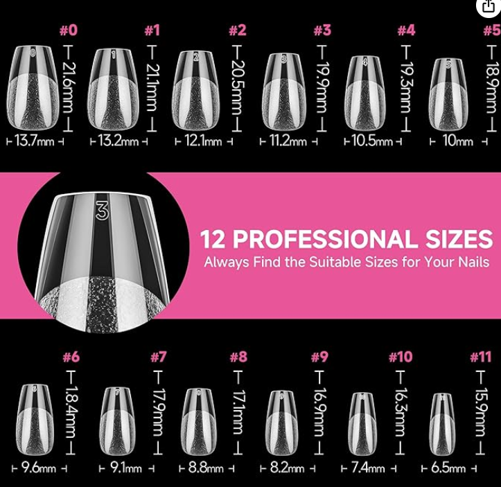 "Lilac Bloom" Floral Press-On Nails | Short Coffin Size Large
