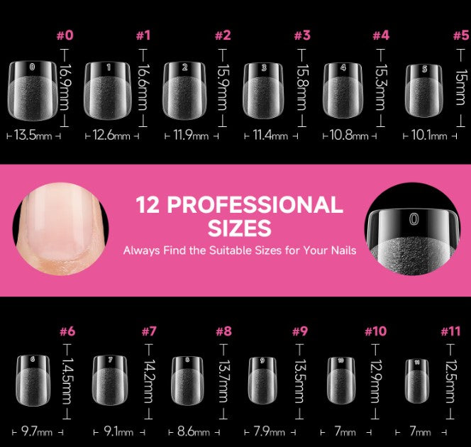 Black Press-On Nails with Composition Notebook Accent – Extra Short Square Shape