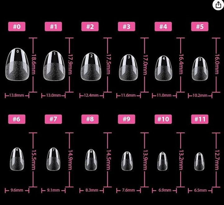 Light Blue Press-On Nails with Notebook Paper & A+ Accent – Extra Short Almond Shape