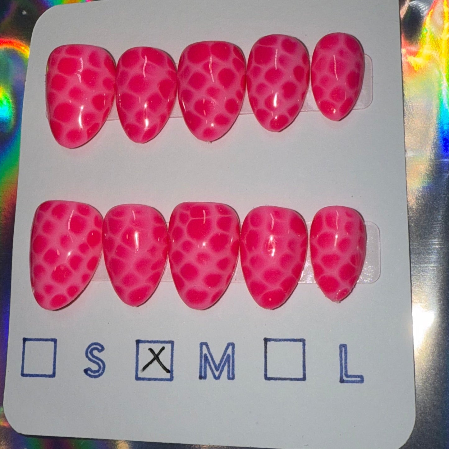 "Pink Bloom" Blooming Gel Press-On Nails | Extra Short Almond Size Medium