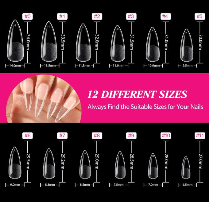 "Bold Bloom Energy" Pink Blooming Gel Press-On Nails | Long Stiletto Size Large