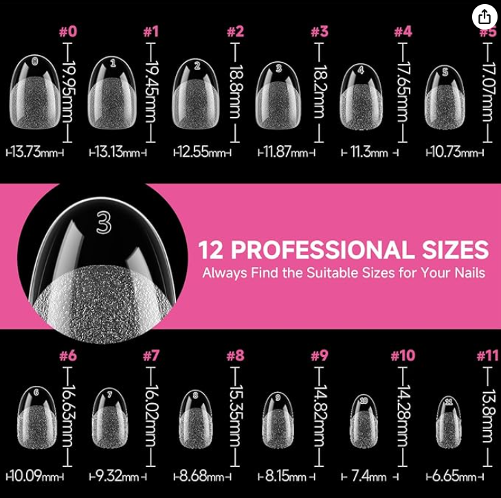 Bright Pink Watermelon Slice Short Round/Oval Press-On Nails – Reusable Gel X Set