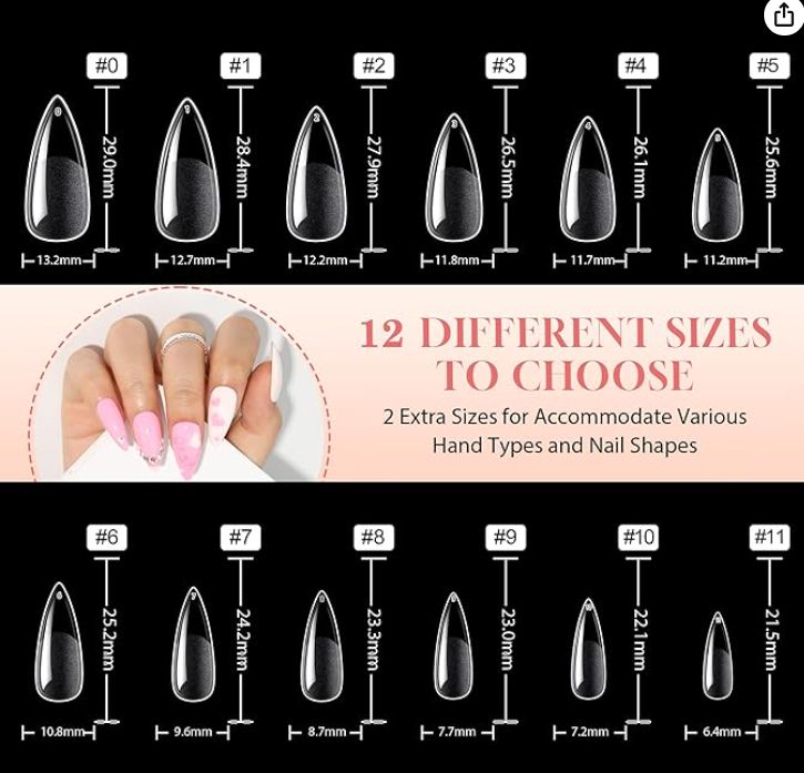 "Pure Elegance" White Press-On Nails | Medium Stiletto Size Small