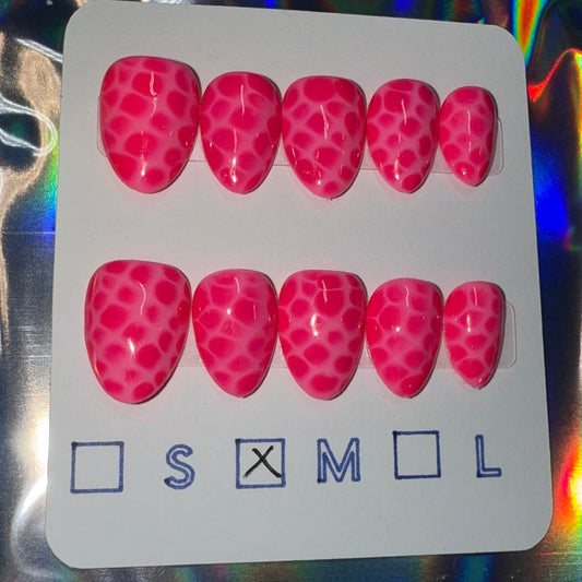 "Pink Bloom" Blooming Gel Press-On Nails | Extra Short Almond Size Medium