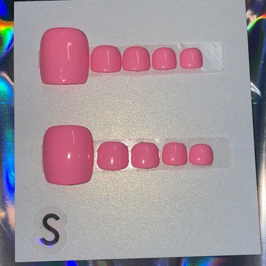 "Sweet Pea Pedi" Light Pink Press-On Toenails Size Small