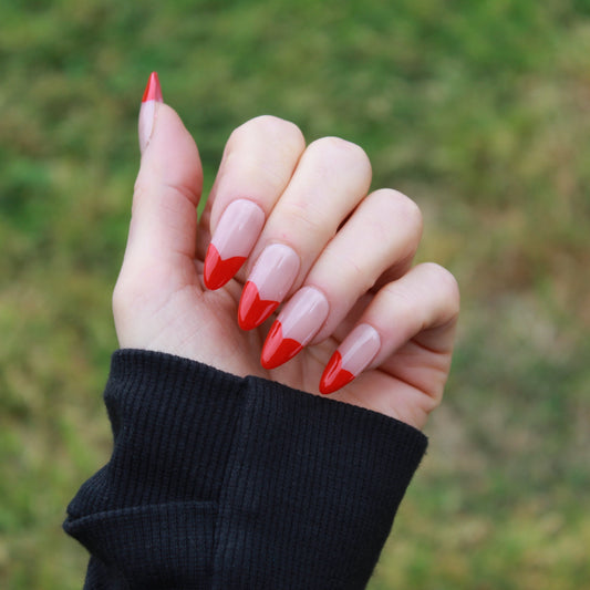 Red Heart French Tip Medium Almond (Size Small)- CLEARANCE